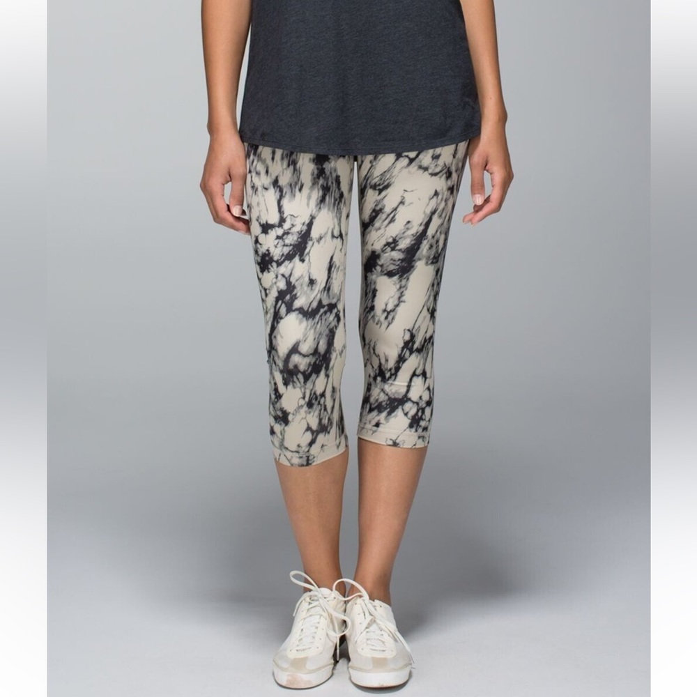 Lululemon Wunder Under Crop Full On Luxtreme Great Granite Black Mojave Tan 6